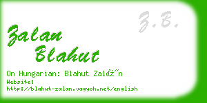 zalan blahut business card